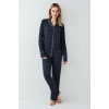 Arnetta 3430-s Kadın Gömlek Yaka Pijama Takımı
