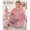 Boyraz 0149 Kadın Battal Uzun Kol Pijama Takımı