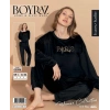 Boyraz 03096 Fransız Kadife Kumaş Uzun Kol Pijama Takımı