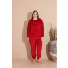 Boyraz 03130 Fransız Kadife Kumaş Uzun Kol Pijama Takımı