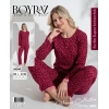 Boyraz 04049 Kadın Raporlu Uzun Kol Pijama Takımı