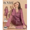Boyraz 08018 Sendy Kumaş Gömlek Yaka Pijama Takımı
