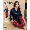Boyraz 08041 Soft Milan Kumaş Uzun Kol Pijama Takımı