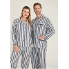 Freshness 4007 Kadın Uzun Kol Çizgili Gaffuriye Pijama Takımı