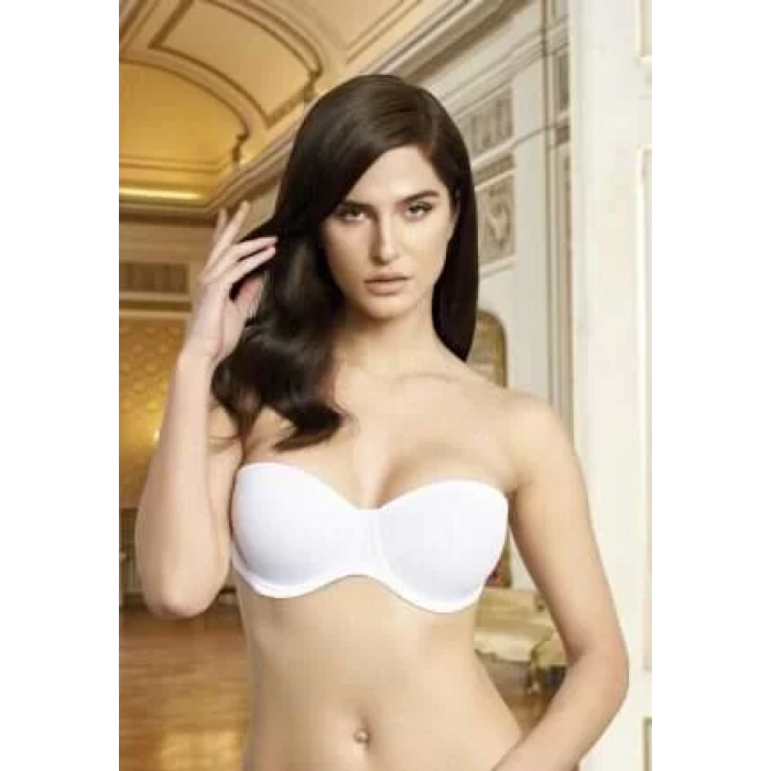 1590 Çift Dolgulu İki Beden Büyüten Straplez Sütyen