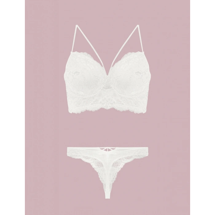 4330 Desteksiz Dantelli Sütyen Takım