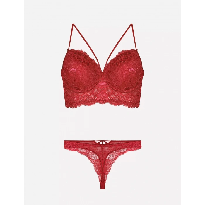 4330 Desteksiz Dantelli Sütyen Takım