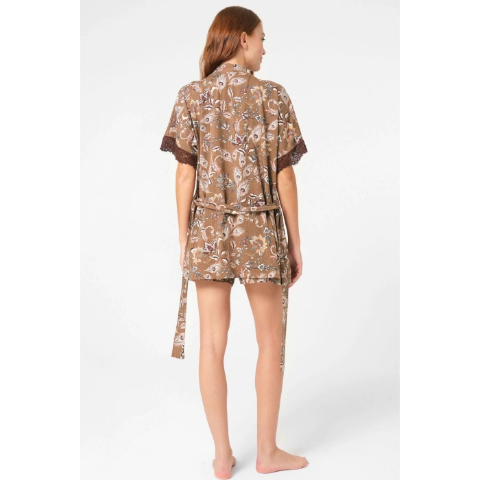 Anıl 5799 Bayan Sabahlık, Bralet Ve Şort Takım