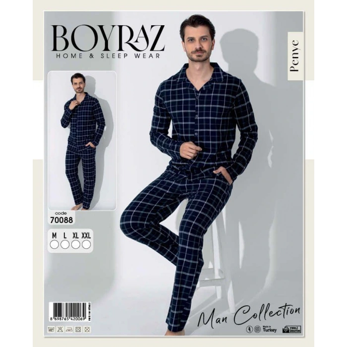 Boyraz 70088 Erkek Uzun Kol Penye Pijama Takımı