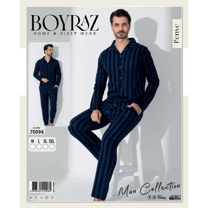 Boyraz 70094 Erkek Uzun Kol Penye Pijama Takımı