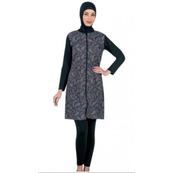 Fantasy 3352 Bayan Desenli Tesettür Mayo