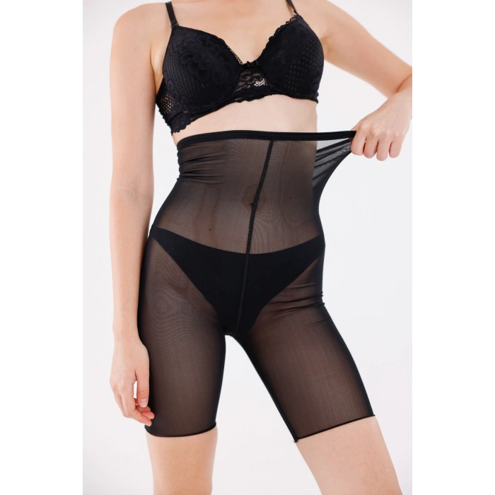 Freshness 0007 Lazer Kesim Tül Yüksek Bel Şort Korse