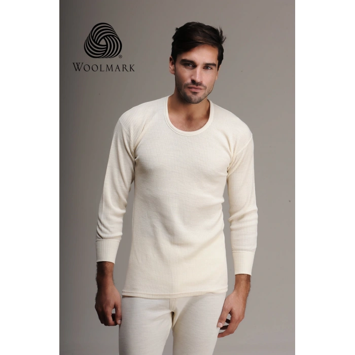 Hasyün 1002 %100 Yün Erkek  Uzun Kol Fanila