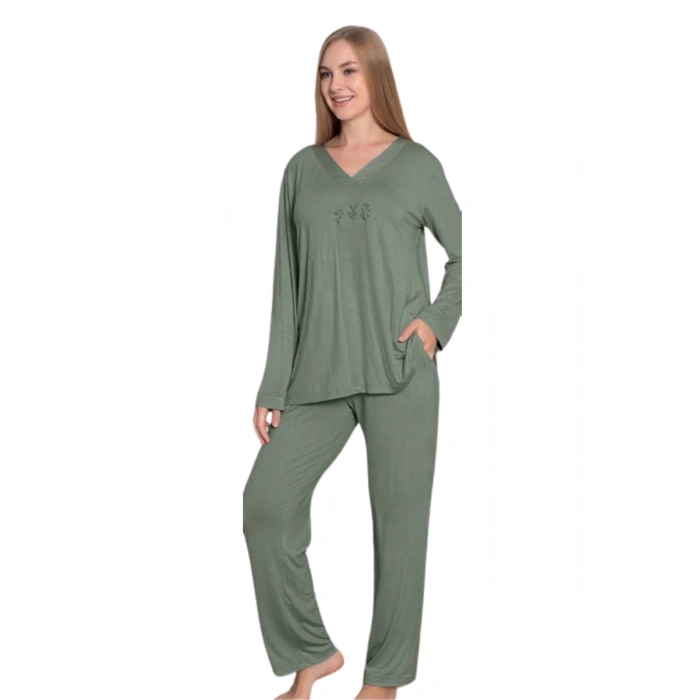 Limissi Viskon Uzun Kollu Kadın Pijama Takımı 24642