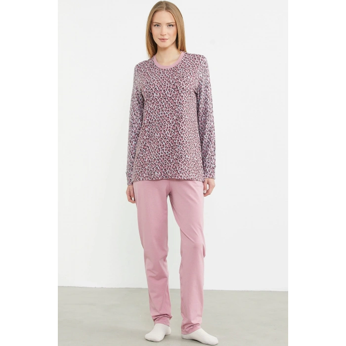 Sementa 76413 Leopar Kombinli Pijama Takımı