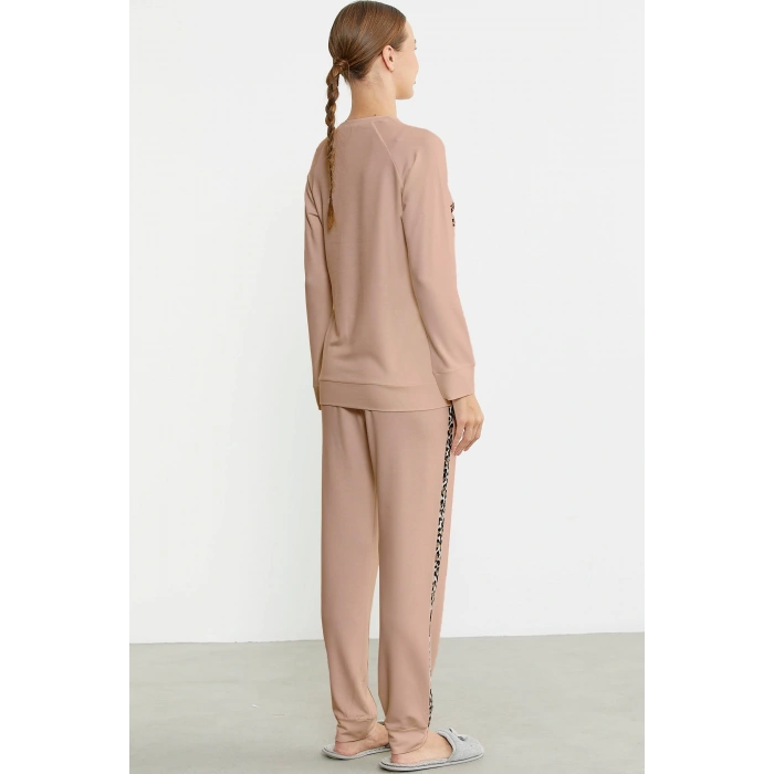 Sementa 76446 Leopar Çizgili Jogger Pijama Takım
