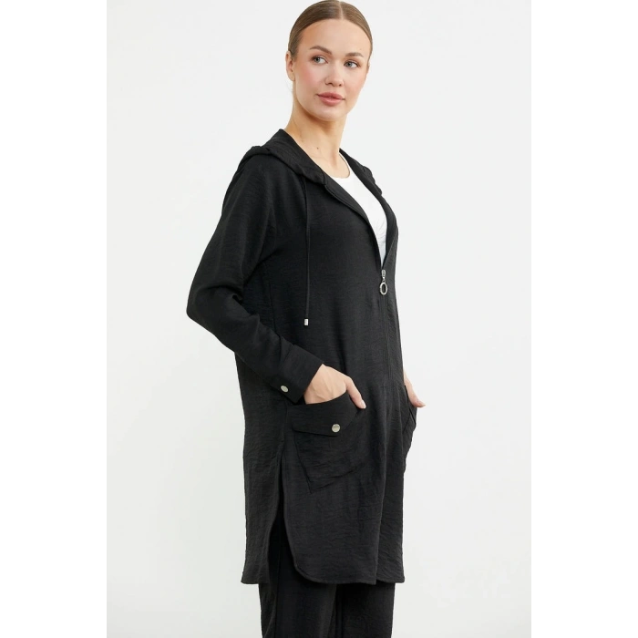 Sementa 76473 Büyük Beden Keten Görünümlü Üçlü Takım