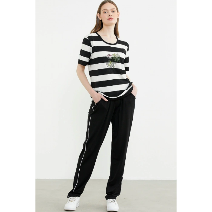 Sementa 76476 Rahat Kalıp Çizgili Pantolon Takım