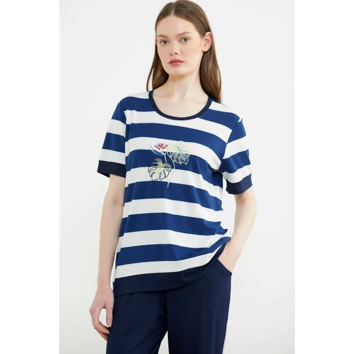 Sementa 76476 Rahat Kalıp Çizgili Pantolon Takım