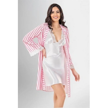 2 Li Kısa Sabahlık Takımı Desenli