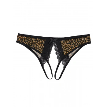 Ağı Açık Leopar Desenli Fantazi Bato Külot