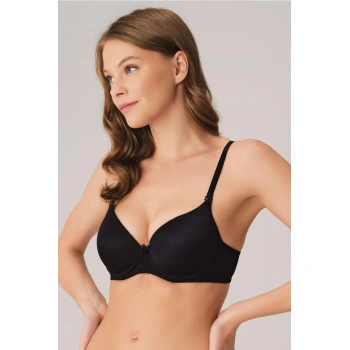 Anıl Balenli Destekli Dolgulu Askıları Çıkabilen Günlük Klasik T-shirt Sütyeni