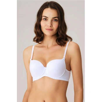 Anıl Balenli Desteksiz Dolgusuz Askıları Çıkabilen Günlük Klasik T-shirt Sütyeni