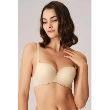 Anıl Balenli Desteksiz Dolgusuz Askıları Çıkabilen Günlük Klasik T-shirt Sütyeni