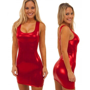 B100710 Lame Mini Elbise