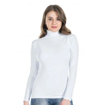 Balıkçı Yaka Uzun Kol Kadın Tişört 245