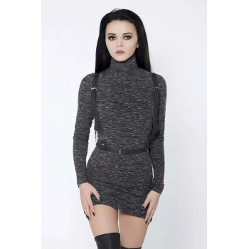 Beli Kurdeleli Şık Deri Harness - Brf177