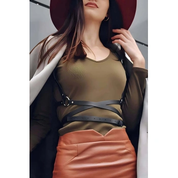 Beli Uzun Sarmalı Şık Harness - Brf172