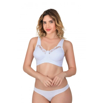 Beyaz Mı Emay 181 B Dantelli Toparlayıcı Cotton Sütyen