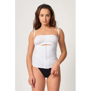 Beyaz Mı Emay 2030 Agraflı Göğsü Açık Atlet Korse