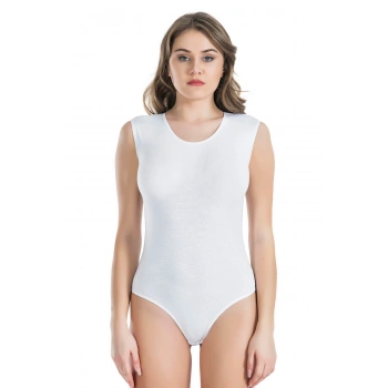 Bisiklet Yaka Kolsuz Çıtçıtlı Kadın Body 318