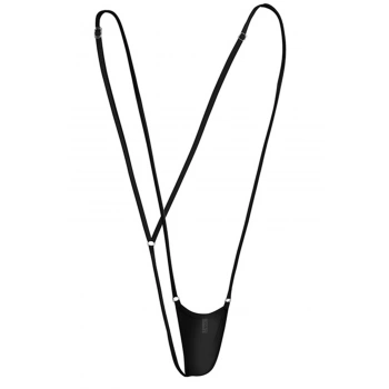 Büyük Beden Fantazi İç Giyim Siyah Fantezi String