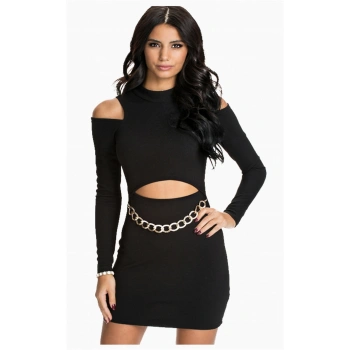 Db101189 Özel Dizayn Zincirli Elbise