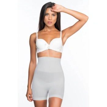 Ekru Mı Emay 2075 Yüksek Bel Desenli Double Kısa Paça Korse