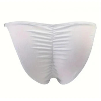 Erkek  Beyaz Büzgülü Slip İç Giyim