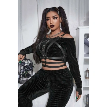 Fantazi Deri Göğüs Harness, Kadın Göğüs Üzeri Harness - Brf955