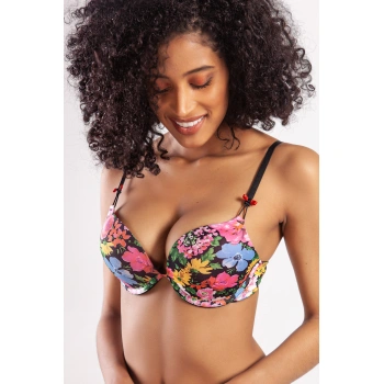 Garden Heavy Push Up Bra, Siyah Konforlu Ve Şık Sütyen