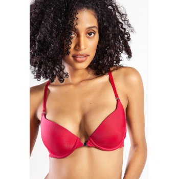 Githa Foam Cup Push Up Bra,şarap Renk Straplez Konforlu Ve Şık Sütyen