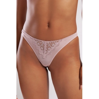 Garland Mini String, Kadın Güpürlü Açık Pembe Külot