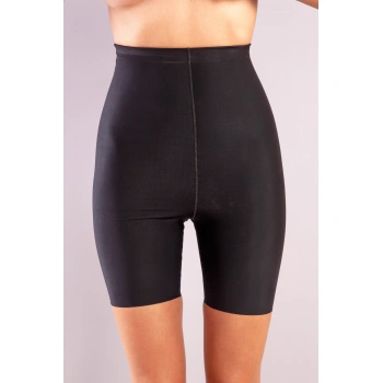 Girdle Extra Hight Waist Short Corset, İz Yapmayan Görünmez Ekstra Yüksek Bel Uzun Paçalı Siyah Korse