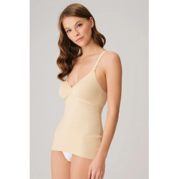 Modal Pamuklu Lohusa Önden Açılan Ten Emzirme Atleti