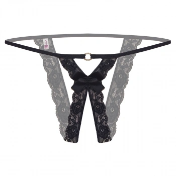 Özel Bölgesi Açık Taşlı Büyük Beden Fantezi Bato Külot