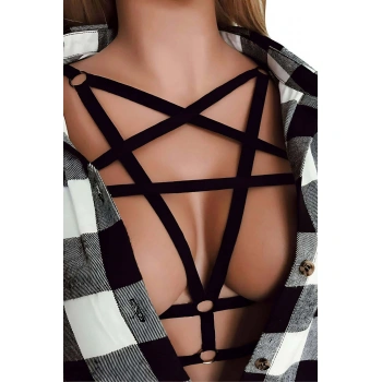 Seksi Göğüs Kafesli Harness