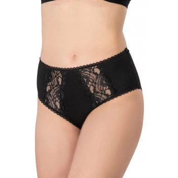 Siyah Mı Emay 1445 Modal Cotton Yüksekbel Dantelli Külot
