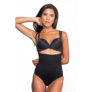 Siyah Mı Emay 2073 Göğüsü Açık Desenli Body Korse