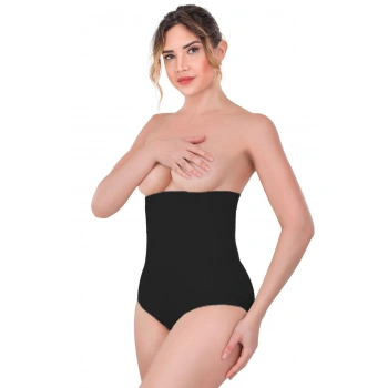 Siyah Mı Emay 2080 Yüksek Bel Çıtçıtlı Slip Korse